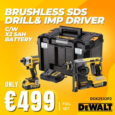 Dewalt, Hammer Drill,SDS,Impact Drill,5ah battery,full set,18v Brushless, Power Tool, Cordless tool, JoeMckenna, Hardware ,Limerick, Ireland